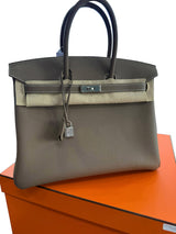 Hermès Birkin 35 Etoupe Togo Leather With Palladium Hardware Handbag