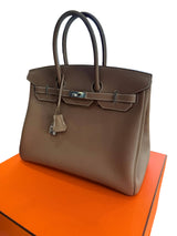 Hermès Birkin 35 Etoupe Togo Leather With Palladium Hardware Handbag