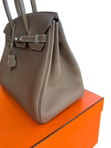 Hermès Birkin 35 Etoupe Togo Leather With Palladium Hardware Handbag