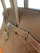 Hermès Birkin 35 Etoupe Togo Leather With Palladium Hardware Handbag