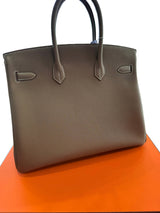 Hermès Birkin 35 Etoupe Togo Leather With Palladium Hardware Handbag