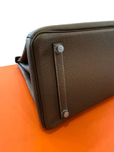Hermès Birkin 35 Etoupe Togo Leather With Palladium Hardware Handbag