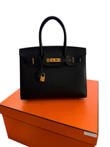 Hermès Birkin 30 Sellier Black Madame Leather With Gold Hardware Handbag