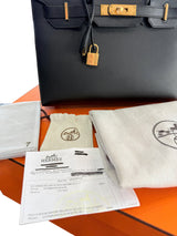 Hermès Birkin 30 Sellier Black Madame Leather With Gold Hardware Handbag