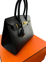 Hermès Birkin 30 Sellier Black Madame Leather With Gold Hardware Handbag