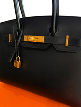 Hermès Birkin 30 Sellier Black Madame Leather With Gold Hardware Handbag