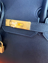 Hermès Birkin 30 Sellier Black Madame Leather With Gold Hardware Handbag