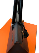 Hermès Birkin 30 Sellier Black Madame Leather With Gold Hardware Handbag