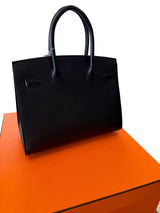 Hermès Birkin 30 Sellier Black Madame Leather With Gold Hardware Handbag