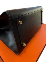 Hermès Birkin 30 Sellier Black Madame Leather With Gold Hardware Handbag