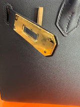 Hermès Birkin 30 Sellier Black Madame Leather With Gold Hardware Handbag