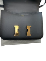 Hermes Mini Constance 18 Cross Body Gris Meyer Epsom Leather With Gold Hardware