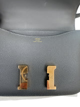 Hermes Mini Constance 18 Cross Body Gris Meyer Epsom Leather With Gold Hardware