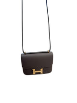 Hermes Mini Constance 18 Cross Body Gris Meyer Epsom Leather With Gold Hardware