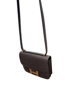 Hermes Mini Constance 18 Cross Body Gris Meyer Epsom Leather With Gold Hardware