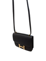 Hermes Mini Constance 18 Cross Body Gris Meyer Epsom Leather With Gold Hardware