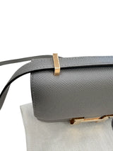 Hermes Mini Constance 18 Cross Body Gris Meyer Epsom Leather With Gold Hardware