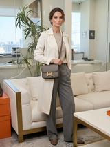 Hermes Mini Constance 18 Cross Body Gris Meyer Epsom Leather With Gold Hardware