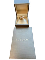 Bulgari Serpenti Viper One-Coil Ring With Pave Diamonds On Head 18K Rose Gold