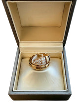 Bulgari Serpenti Viper One-Coil Ring With Pave Diamonds On Head 18K Rose Gold