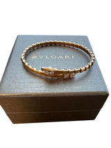 Bulgari Serpenti Viper One-Coil Bracelet With Pave Diamonds 18K Rose Gold
