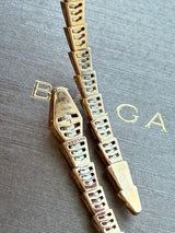 Bulgari Serpenti Viper One-Coil Bracelet With Pave Diamonds 18K Rose Gold