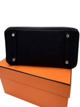 Hermes Birkin 25 Black Togo Leather With Palladium Hardware Handbag