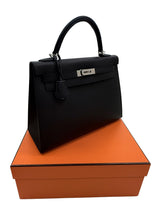 Hermès Kelly Sellier 32 Black Epsom Leather With Palladium Hardware