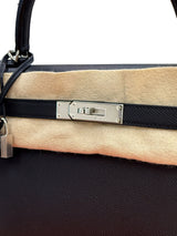 Hermès Kelly Sellier 32 Black Epsom Leather With Palladium Hardware