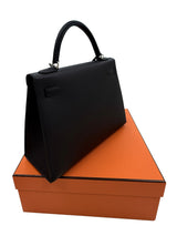 Hermès Kelly Sellier 32 Black Epsom Leather With Palladium Hardware