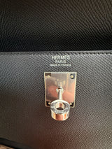 Hermès Kelly Sellier 32 Black Epsom Leather With Palladium Hardware