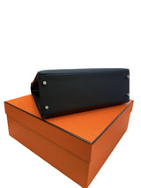 Hermès Kelly Sellier 32 Black Epsom Leather With Palladium Hardware