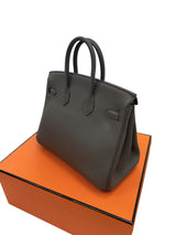 Hermès Birkin 25 Gris Meyer Togo Leather With Gold Hardware Handbag