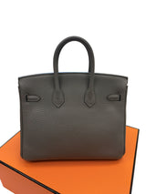 Hermès Birkin 25 Gris Meyer Togo Leather With Gold Hardware Handbag