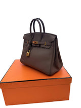 Hermès Birkin 25 Gris Meyer Togo Leather With Gold Hardware Handbag
