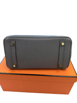 Hermès Birkin 25 Gris Meyer Togo Leather With Gold Hardware Handbag
