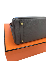 Hermès Birkin 25 Gris Meyer Togo Leather With Gold Hardware Handbag