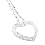 Cartier Round Brilliant Diamond Large C Heart Pendant Necklace 18k White Gold