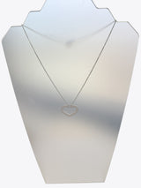 Cartier Round Brilliant Diamond Large C Heart Pendant Necklace 18k White Gold