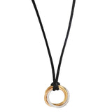 Cartier 18K Tri-Gold Round-Cut Pave Diamond Trinity Circular Pendant Necklace