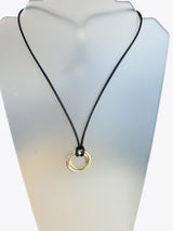 Cartier 18K Tri-Gold Round-Cut Pave Diamond Trinity Circular Pendant Necklace