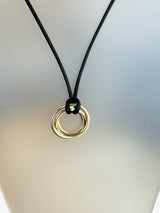 Cartier 18K Tri-Gold Round-Cut Pave Diamond Trinity Circular Pendant Necklace