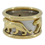 Cartier Panther Ring in 18 Karat White Yellow Gold Band