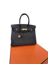 Hermes Birkin Size 30 Grimist Togo Leather With Gold Hardware Handbag
