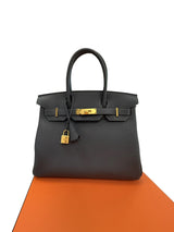 Hermes Birkin Size 30 Grimist Togo Leather With Gold Hardware Handbag
