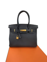 Hermes Birkin Size 30 Grimist Togo Leather With Gold Hardware Handbag