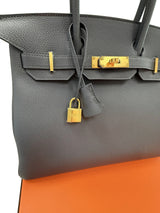 Hermes Birkin Size 30 Grimist Togo Leather With Gold Hardware Handbag