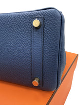 Hermès Birkin 25 Bleu De Prusse Togo Leather With Gold Hardware