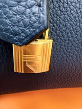 Hermès Birkin 25 Bleu De Prusse Togo Leather With Gold Hardware