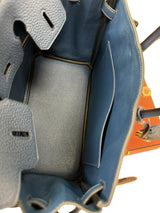 Hermès Birkin 25 Bleu De Prusse Togo Leather With Gold Hardware